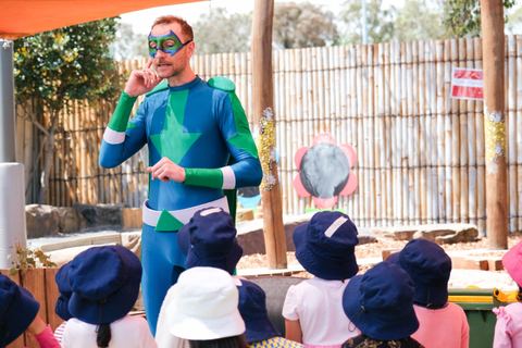 An outdoor group experience with children at Expeditions Narre Warren