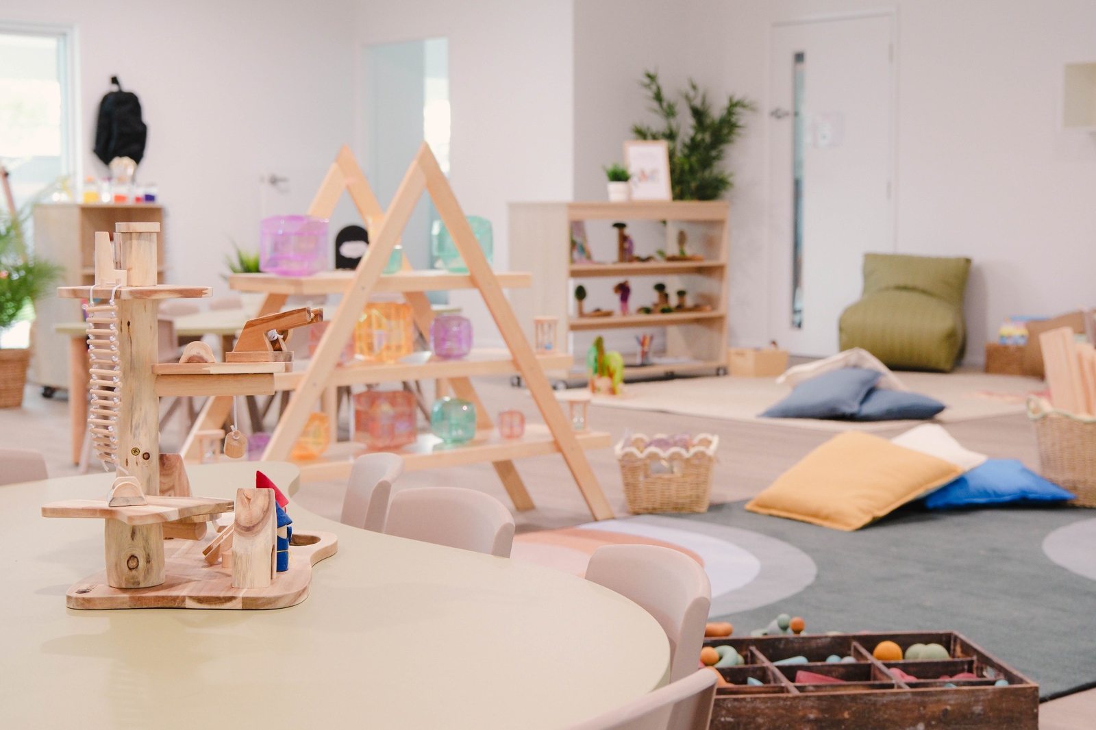 An open learning room with art and play invitations at Expeditions Raceview 2